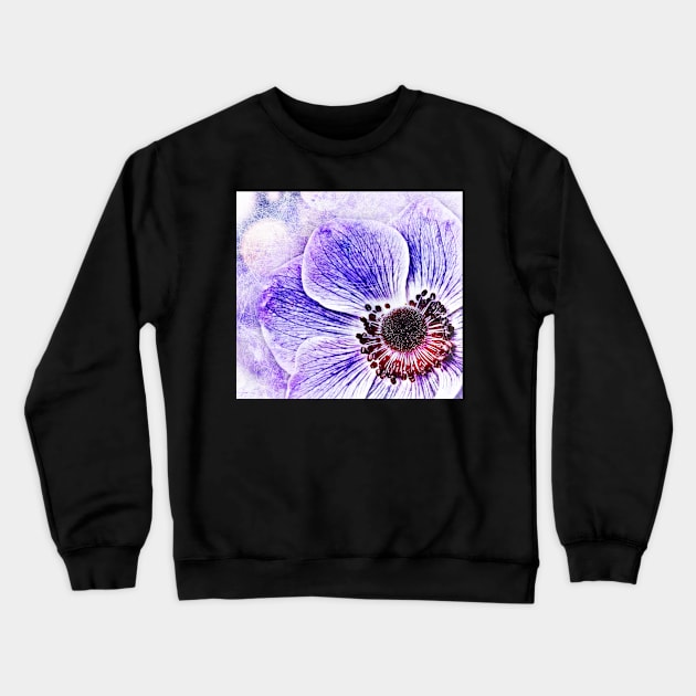 Purple Flower Crewneck Sweatshirt by TortillaChief